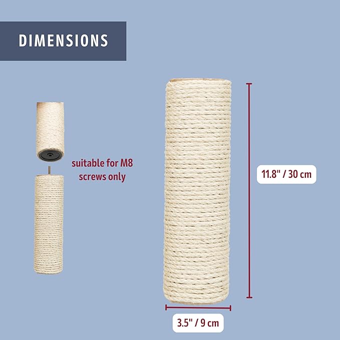 TRIXIE Replacement Sisal Post for Cat Scratching Posts, Backup Scratcher for - Image 6