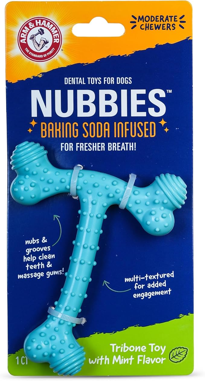 Arm and Hammer Nubbies T-Bone Dental Dog Chew Toy by ArmHammer