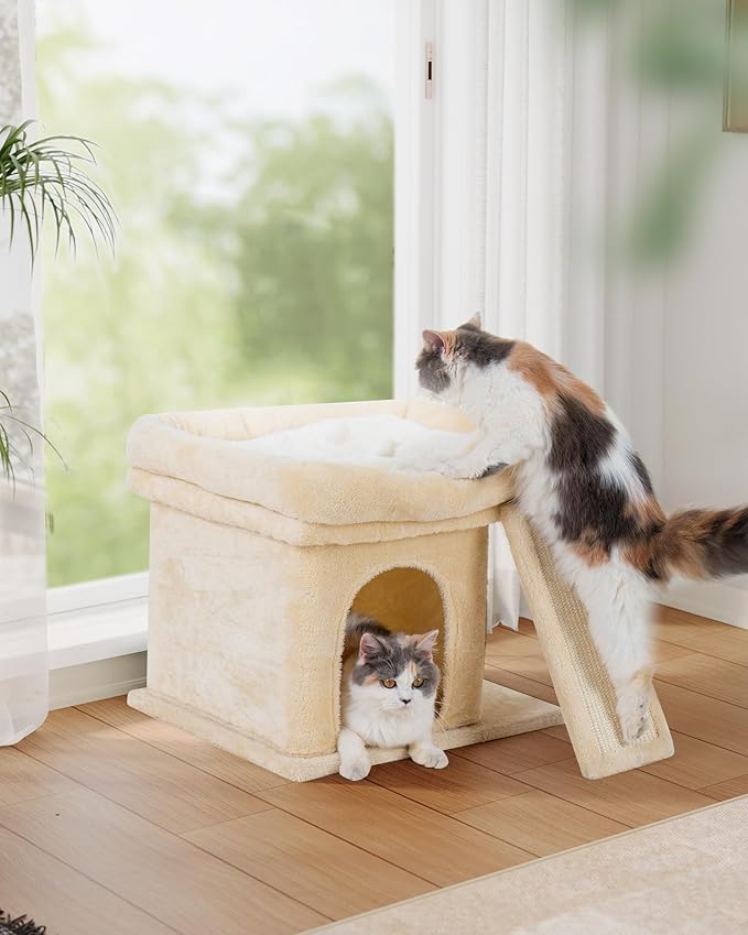 Aechonow Small Cat Tree Tower for Large Cat, Cat Bed House - Image 7