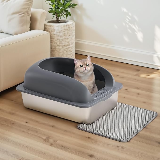 OLIXIS Stainless Steel Cat Litter Box - Image 7