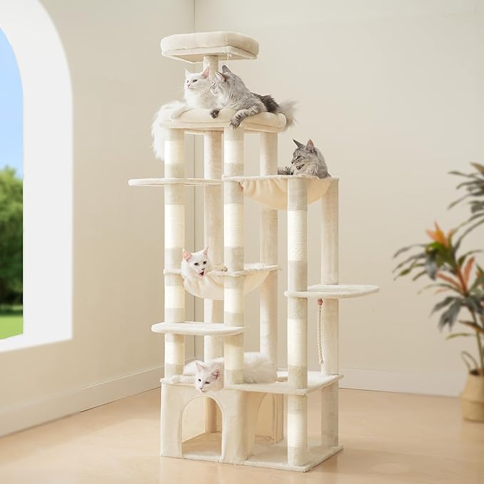 Heybly Cat Tree, 71-Inch Tall Cat Tower - Image 9