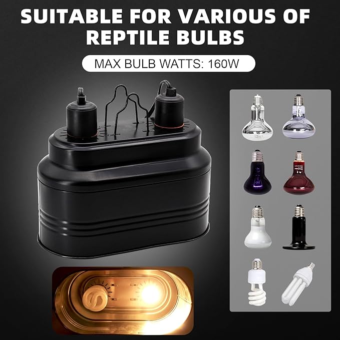MECESOR Dual Reptile Lamp Fixture - Image 6