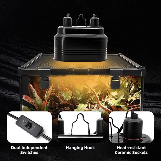MECESOR Dual Reptile Lamp Fixture - Image 5