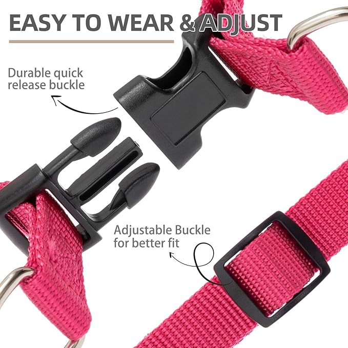 PUPTECK No Pull Dog Harness Soft Adjustable Basic Nylon Step in Puppy Vest - Image 4