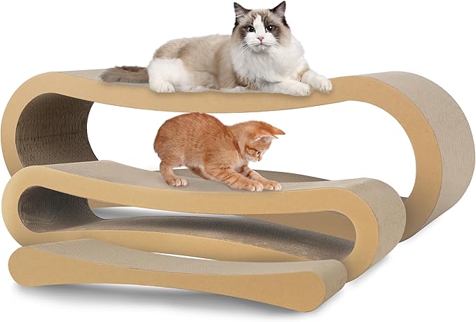 3 in 1 Cat Scratcher Cardboard, Cat Scratching Board Furniture Protector by SimpleDeluxe