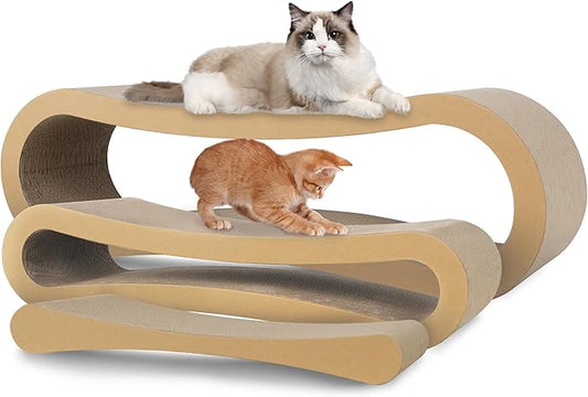 3 in 1 Cat Scratcher Cardboard, Cat Scratching Board Furniture Protector by SimpleDeluxe