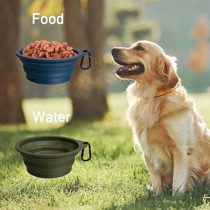 PetBonus 2-Pack Large Silicone Collapsible Dog Bowls, 34oz/1000ml BPA Free - Image 4
