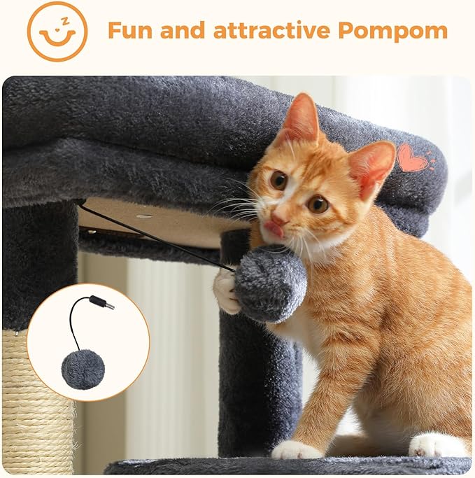 MUTTROS Cat Tree for Indoor Cats, 44.5" Multi-Level Cat Tower - Image 3