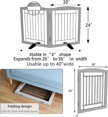 ZJSF Freestanding Dog Fence Indoor, Foldable Dog Gate - Image 7