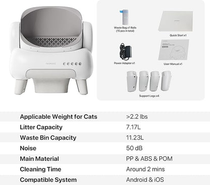 Neakasa M1 Plus Lite Open-Top Self Cleaning Cat Litter Box, Automatic Cat - Image 8