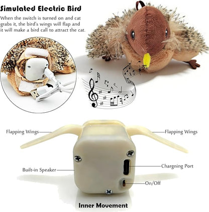 Tipmant Realistic Electric Birds Cat Teaser Interactive Toy Kitten Kitty - Image 2