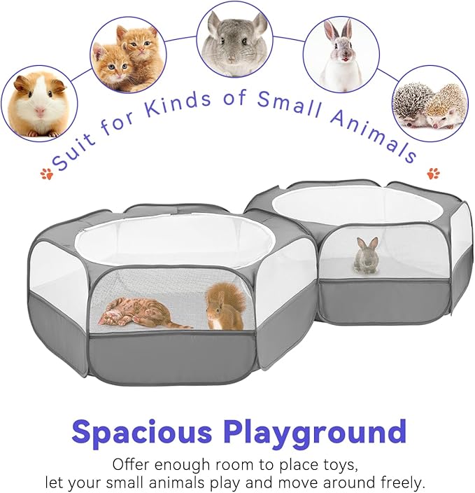 Pawaboo Small Animals Playpen, Portable Chicken Coop Run Large Chick Brooder - Image 8