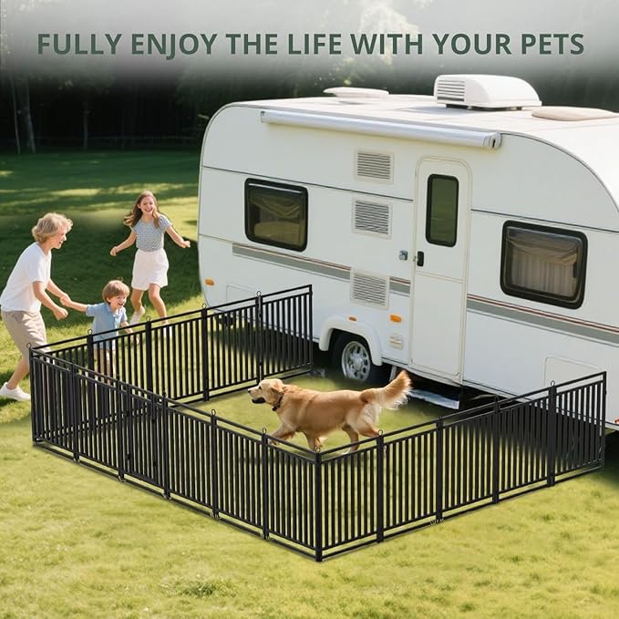Dog Fence Outdoor Indoor, 47 Inches Height 08 Panels Dog Playpen - Image 6