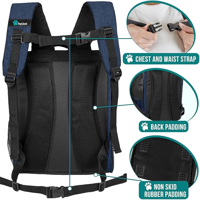 PetAmi Dog Backpack Carrier for Small Medium Dogs Large Cats up to 18 lbs - Image 5