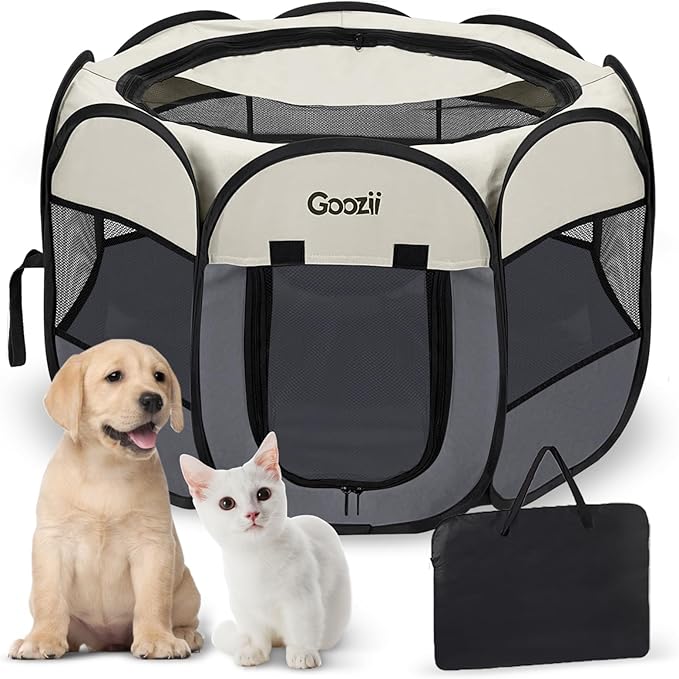 Goozii Pet Cat Playpen for Indoor Cats Enclosed, Puppy Dog Play Pen for Outdoor by Goozii
