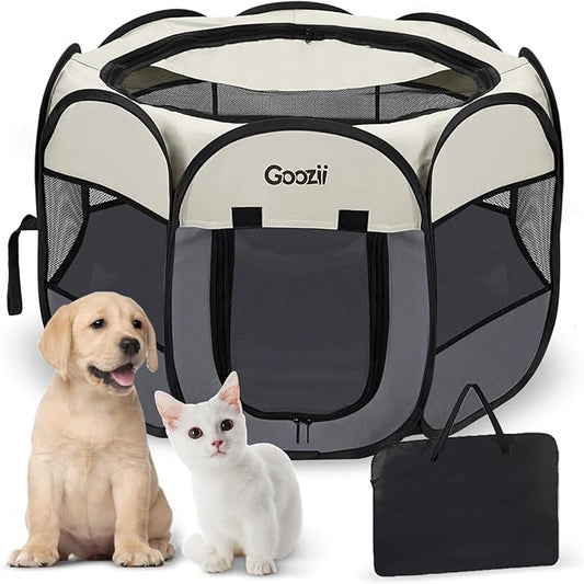 Goozii Pet Cat Playpen for Indoor Cats Enclosed, Puppy Dog Play Pen for Outdoor by Goozii