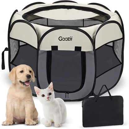 Goozii Pet Cat Playpen for Indoor Cats Enclosed, Puppy Dog Play Pen for Outdoor by Goozii