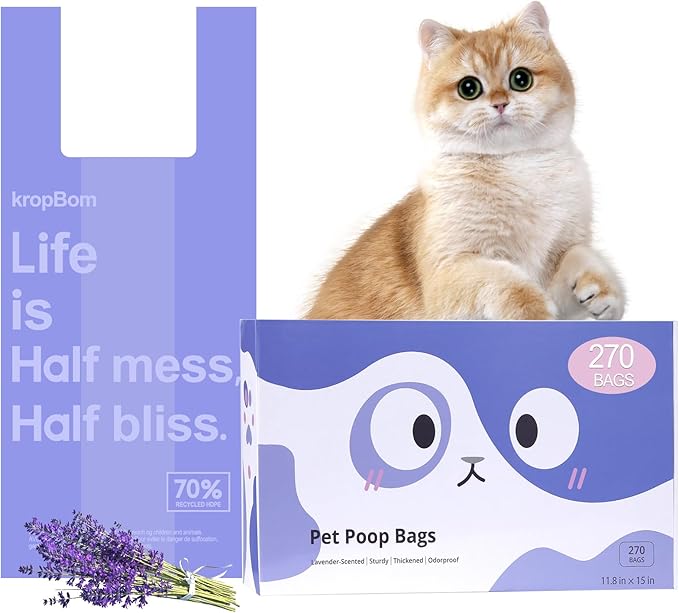 270 Count Cat Litter Bags Lavender Scented by KropBom