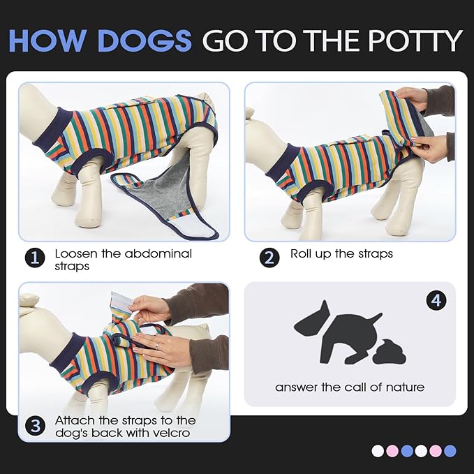 FUAMEY Recovery Suit for Dogs After Surgery, Soft Breathable Dog Bodysuit - Image 5