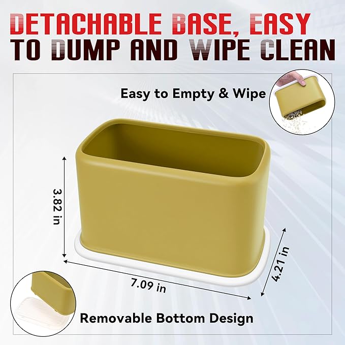 Metal Cat Litter Scoop with Holder, Heavy Duty Deep Sifter with Dual-Hole - Image 5