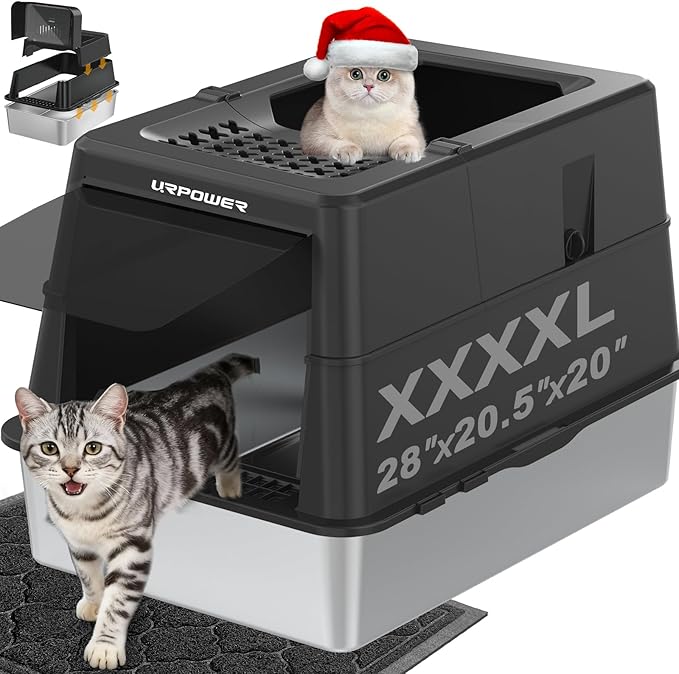 URPOWER Stainless Steel Cat Litter Box by URPOWER