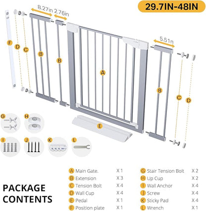 Cumbor 29.7-48" Baby Gate for Stairs, Mom's Choice Awards Winner-Dog Gates for - Image 9