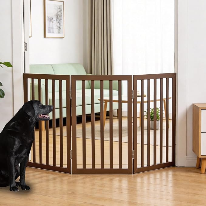 Dog Gate Indoor, Freestanding Dog Fence by SFJC
