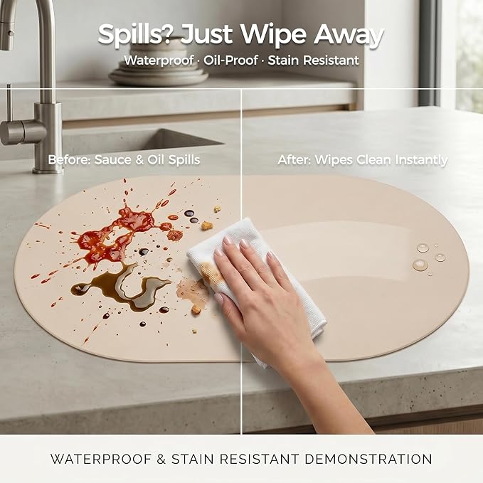 Premium Thick Silicone Placemat，Heat & Oil Resistant, Non-Slip Table Mat - Image 5