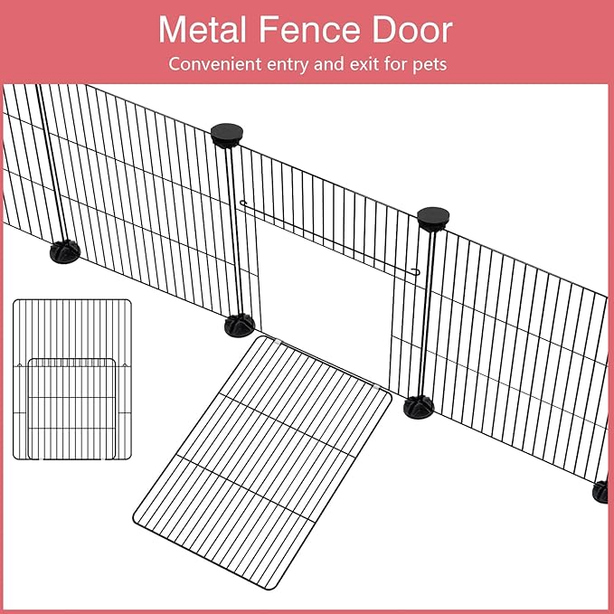 VISCOO 12 Panels Small Animal Playpen, C&C Cage - Image 3