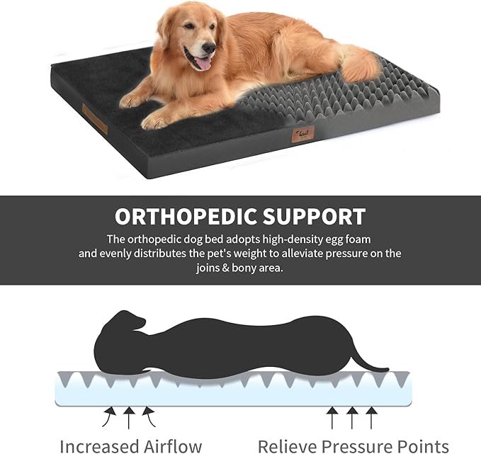 Orthopedic Dog Bed for Extra Large Dogs, XL Comfort Pet Mat for Large Sized Dog - Image 4