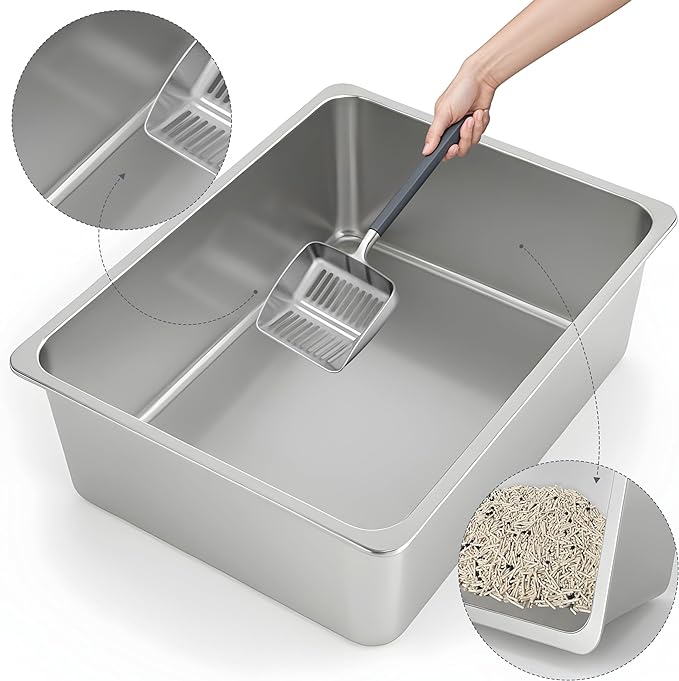 Kirecoo Stainless Steel Cat Litter Box - Image 3
