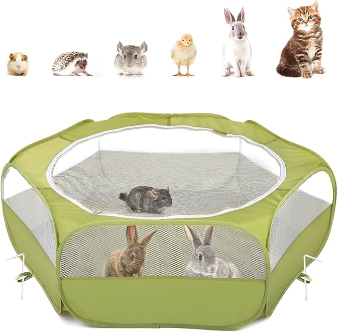 Pawaboo Small Animals Playpen, Waterproof Small Pet Cage Tent by Pawaboo