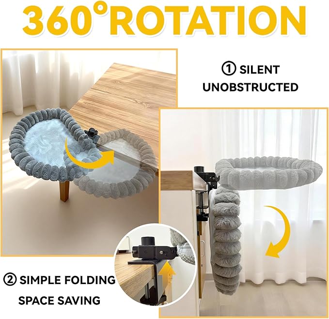 20"x16" Rotatable Foldable Cat Desk Bed - Image 4