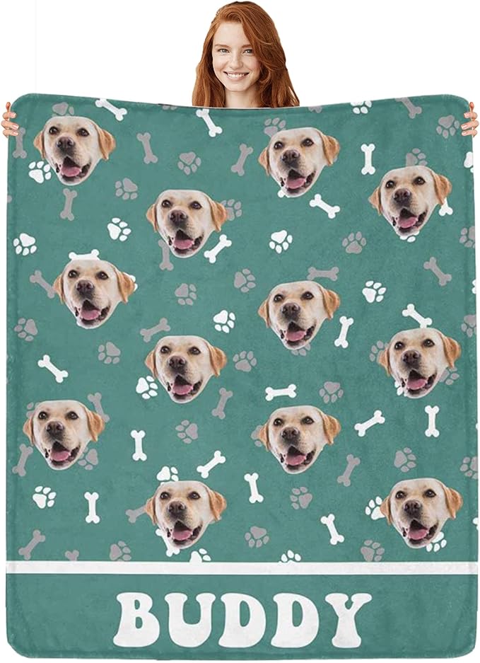 Custom Pet Name Blanket Personalized Dog Memory Blankets by Artsadd