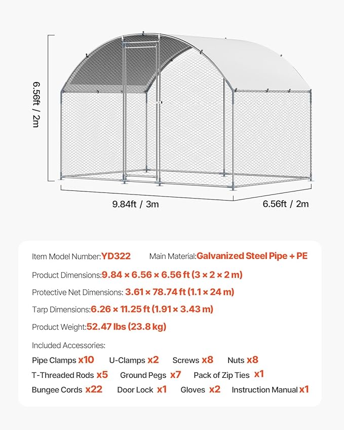 VEVOR Large Metal Chicken Coop - Image 7
