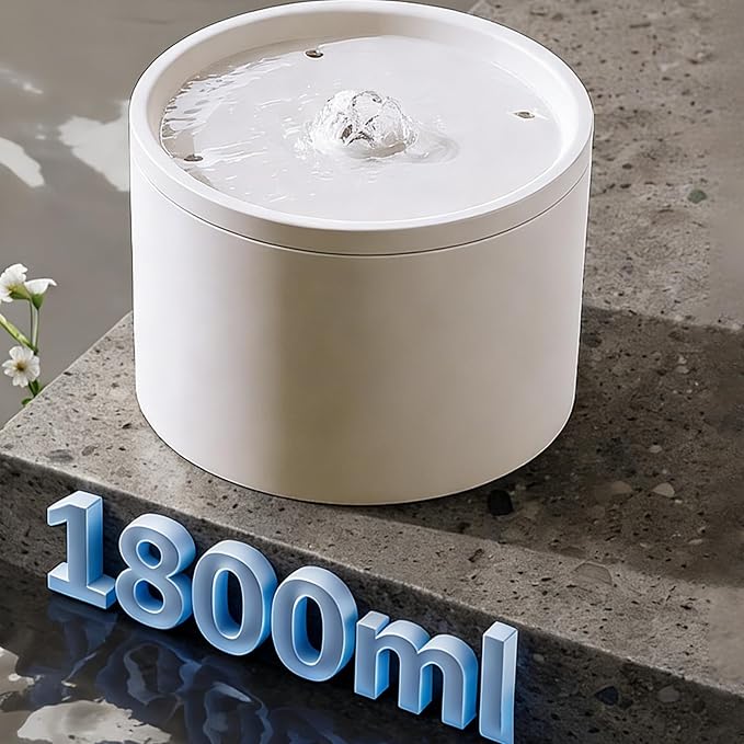 Ceramic Cat Water Fountain 60.87oz/1.8L Automatic Super Silent Pet Drinking - Image 7