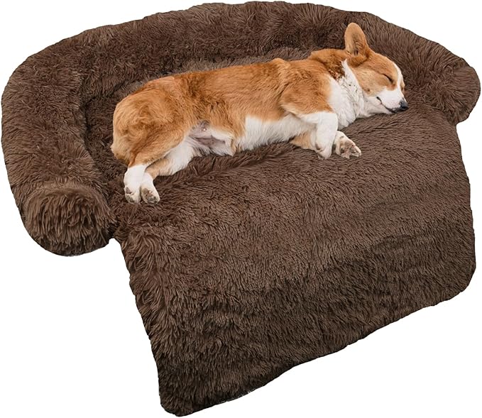 GGIB Calming Dog Bed Fluffy Plush Dog Mat by GGIB