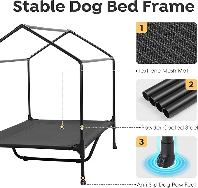 Veehoo 47" Dog House, 2-in-1 X-Large Dog House Outdoor Indoor Weatherproof - Image 4