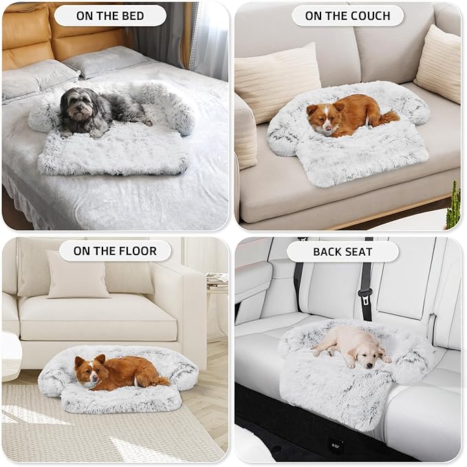 Calming Dog Bed Fluffy Plush Dog Mat - Image 6