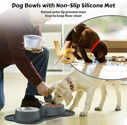 AsFrost Dog Food Bowls Stainless Steel Dog Food & Water Bowl Set - Image 7