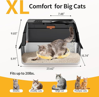 Extra Large Stainless Steel Litter Box - Image 4