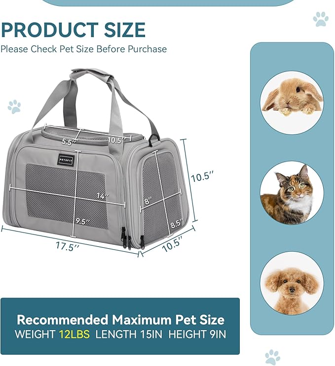 PETSFIT Cat Carrier Airline Approved, Soft Carrier - Image 5