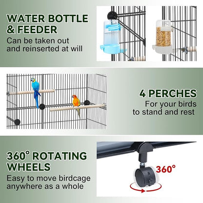 VISCOO Upgraded Encrypted 46-Inch Bird Cage, - Image 4