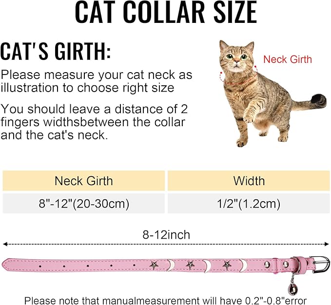 CHUKCHI Leather Cat Collars for Boy Girl Cats - Image 2