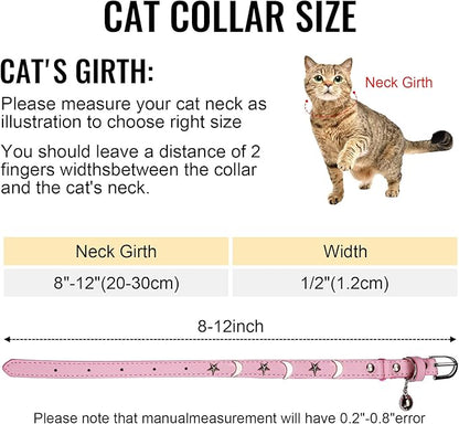 CHUKCHI Leather Cat Collars for Boy Girl Cats - Image 2