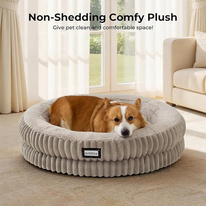 BALANCE Donut Dog Bed, 30 Inches Round Dog Bed Medium Size Dogs Washable - Image 2
