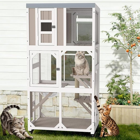 PetsCosset 63.5"H Catio Outdoor Cat Enclosure by PETSCOSSET