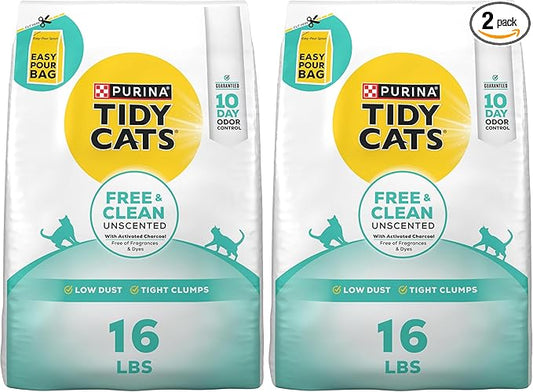 Purina Tidy Cats Clumping Cat Litter Odor Control, Free and Clean Unscented by PurinaTidyCatsLitter