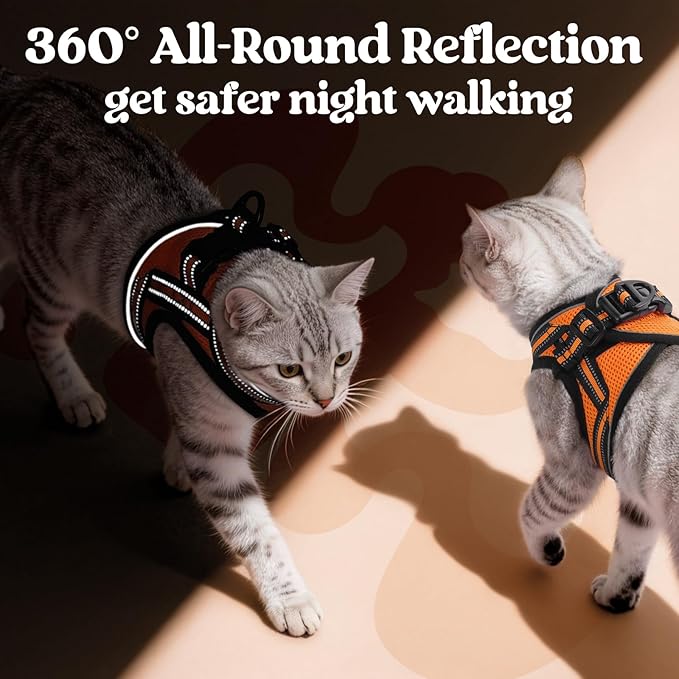 rabbitgoo Cat Harness and Leash, Step-in Escape Proof Kitten Harness Set - Image 5