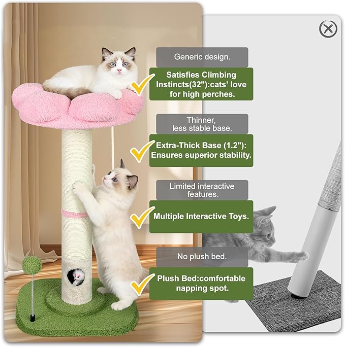 Tall Cat Scratching Post for Indoor Cats Adults, Cat Scratch Post - Image 4